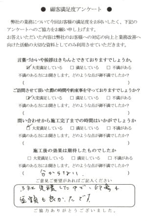 アンケートハガキ