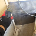 基礎開口部 侵入防止施工中