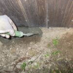 基礎 侵入防止施工中
