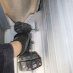 面戸 鋼板設置(侵入防止施工)